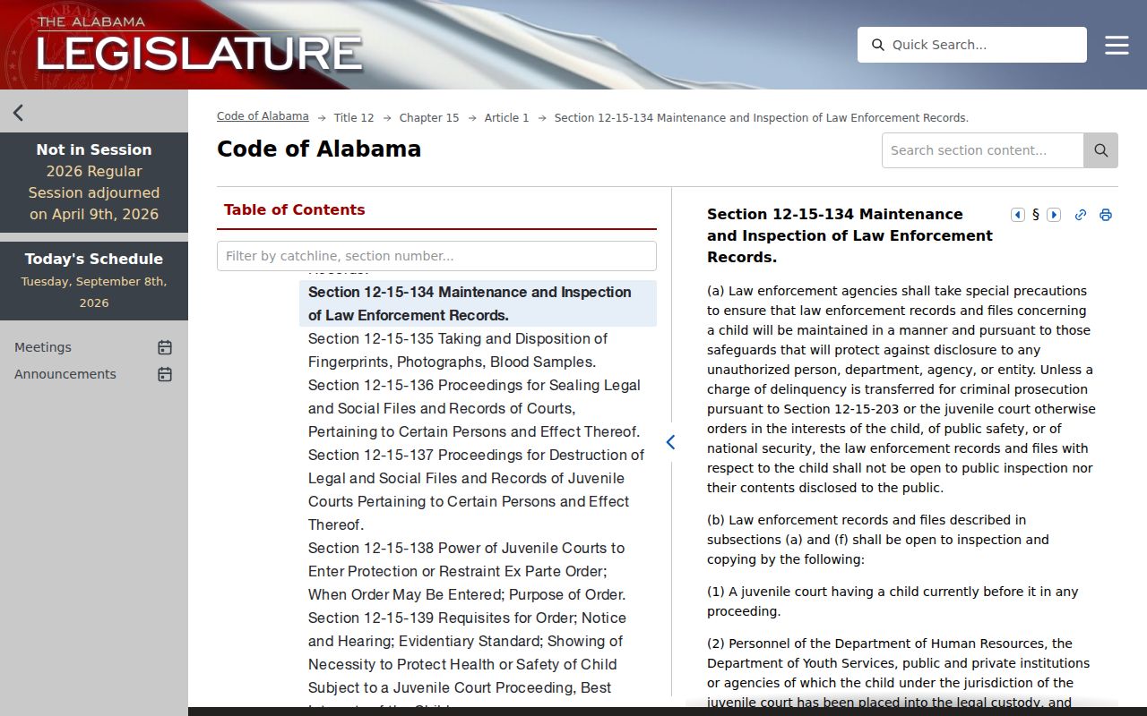Juvenile confidentiality law limiting Choctaw County warrant record access